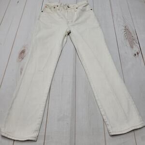 Madewell slim Demi boot Bootcut jeans cream high rise